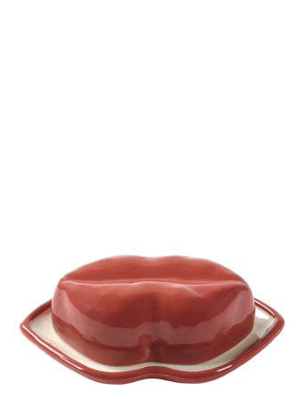 Serax Dish With Lid Red White Lips - Red - ONE SIZE