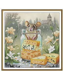 Stickpackung Bild Maus im Glas