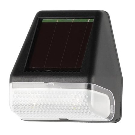 Minivegglampe med solcelledrift og skumringssensor