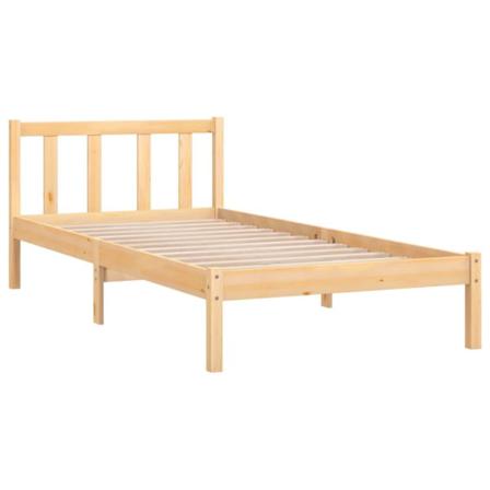 Vidaxl Sängram Massiv Furu 75x190 Cm Brun