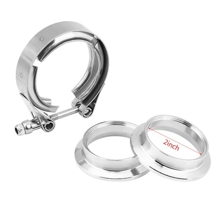 2 Tommer V-Band Klemme Flange Kit til Turbo Udstødningssystem Downpipes Rustfrit Stål