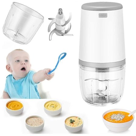 Mini Blendere For Baby, Mini Foodprosessor, 300ml Baby Blender, Mini Elektrisk Hakker, Mini Foodprosessor Med USB-Lading, Elektrisk Blen