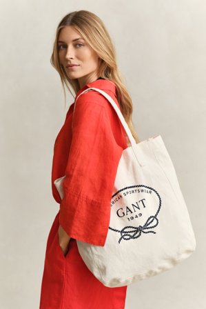 GANT Damen Canvas Tragetasche (ONE SIZE) Weiß