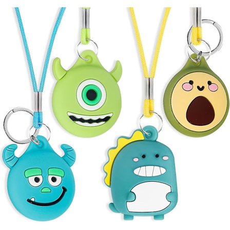 Børne Airtag Halskæde med Justerbar Stopper Air Tag Holder Etui til Airtag Halskæde til Børn Skjult GPS Tracker Blød Silikone Sød Airtag Nøglering