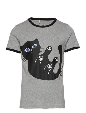 Baby Cat Sp Ss Tee T-shirt Grå Mini Rodini