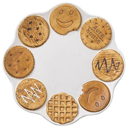 Tallerken Sød Keramik Kontor Dessert Tallerken Hjem Morgenmad Dessert Tallerken, brun & Hvid, brun Cookie Pl