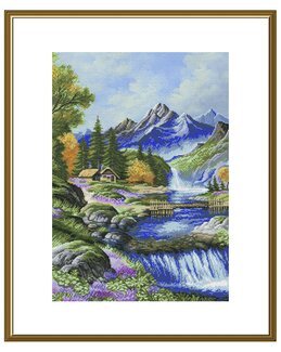 Broderikit Billede Floden - Nova Sloboda