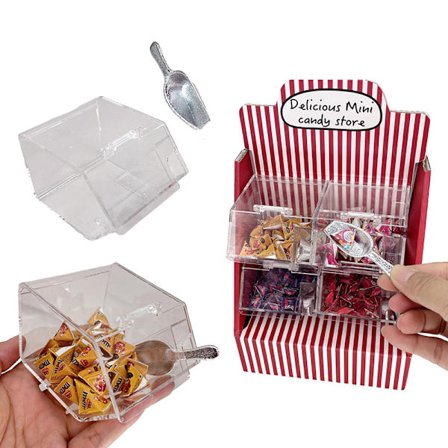 Dockhus Miniatyr Snack Förvaringslåda W/Spad Dammtät Displa