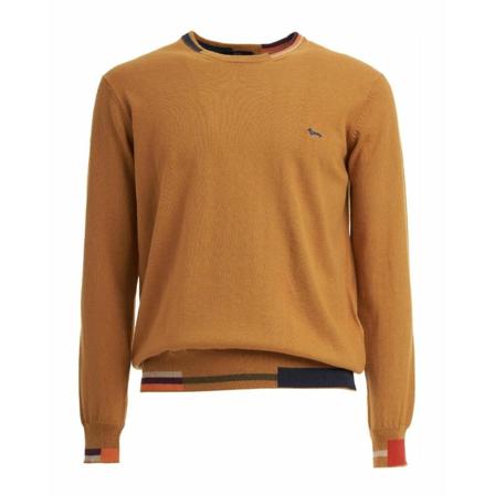 Harmont & Blaine Round-neck Strik Brun, Herre Strik
