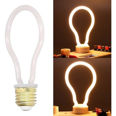 LED-lampa, 4W 220V 2700K E27 Filament LED-omgivningsljus Varm