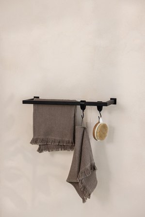 Metallbude Metallbude Stenni Håndklædeholder Sort Firkantet, Tøj & Bolig, Badeværelsestilbehør, Øvrigt