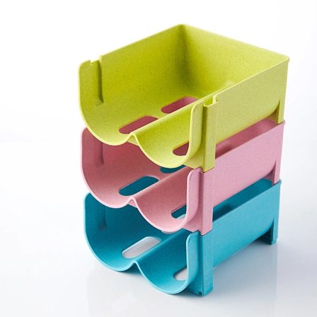 /EA/3 stk. køleskabsflaskeholder, stabelbar flaskeholder i plast