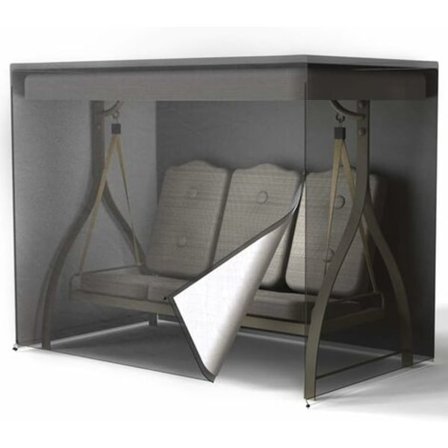 3-sits gungöverdrag Vattentät, Dammtät gungöverdrag, 210D Oxford skyddande presenning 125 x 170 x 200 cm Svart (1 st)