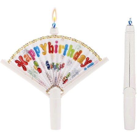 2 st Nyhet Fläkt Födelsedagsljus, Pop-up Överraskning Clown Födelsedagsljus Roliga (FMY)