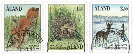 Åland - Dyr - Stemplet sæt