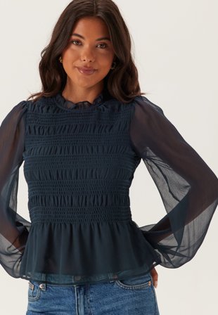 BUBBLEROOM - Smock L/S Blouse - L