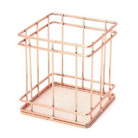 Rose gold metal penholder - Luksuriøs opbevaringsløsning til dine kuglepenne og skriveredskaber, flerfarvet