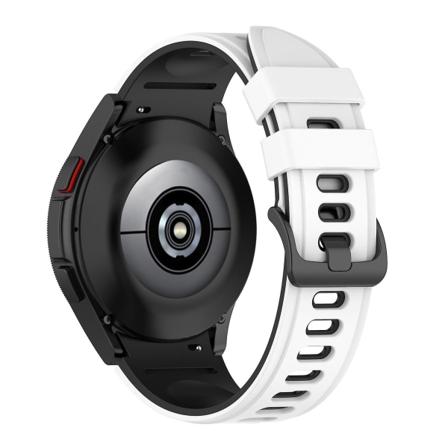Dubbelfärgat silikonarmband för Galaxy Watch4/5/6 40mm 44mm/Watch6 Classic 43mm 47mm/Watch 5 Pro 45mm