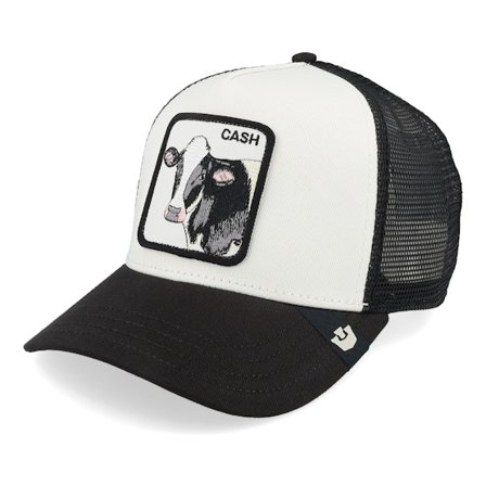 Goorin - Wit trucker Cap - Cash Cow Dust/Void Black A-Frame Trucker @ Hatstore