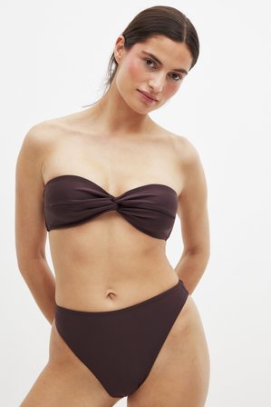 NA-KD Culotte de bikini taille haute - Bikinis - Marron - XS