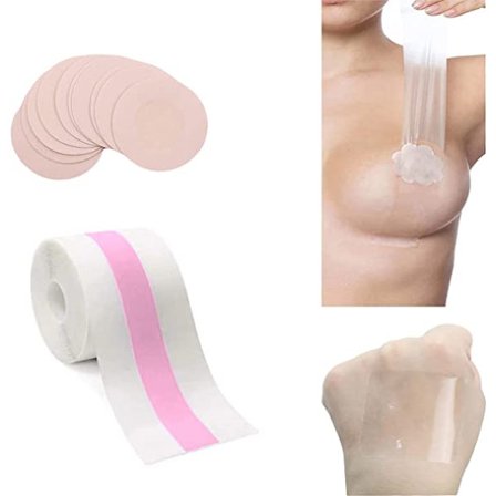 BH (Rød) - Brysttape BH Usynlig Bryst Selvklebende Stroppeløs