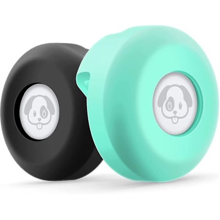 Airtag Hundeforetningsholder [2-pakning] Silikon Vanntett Beskyttende Air Tag Kattekravedeksel