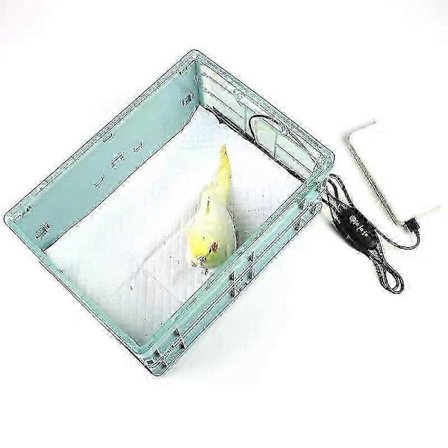 1 Sæt Plast Papegøje Inkubator Unge Fugle Udklækningskasse Papegøje Rugeforsyninger Med Varmepude