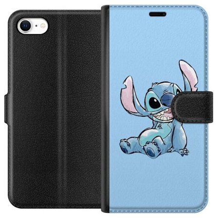 Kompatibelt Lommeboketui til Apple iPhone 6 Håndtegnet illustrasjon av sittende Stitch mot lysblå ensfarget bakgrunn