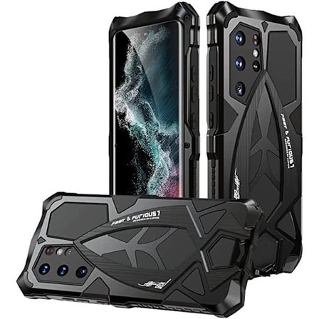 Kompatibel med Samsung Galaxy S22 Ultra Metal Deksel, Kul A