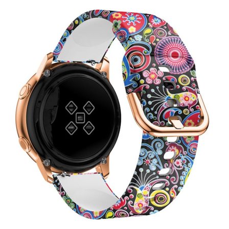 20mm Samsung Galaxy Watch Active -kellonauha silikonista - Paisley Kukka