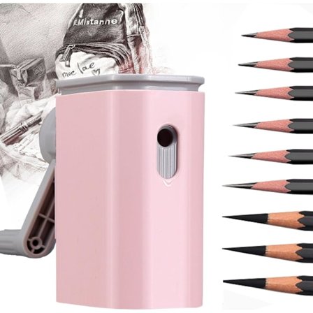 Blyantspisser, 7 gir justerbar, Hullkvalitet Sink legering knivholder, Skrivebord Skisse kunst spesiell blyantspisser, egnethet