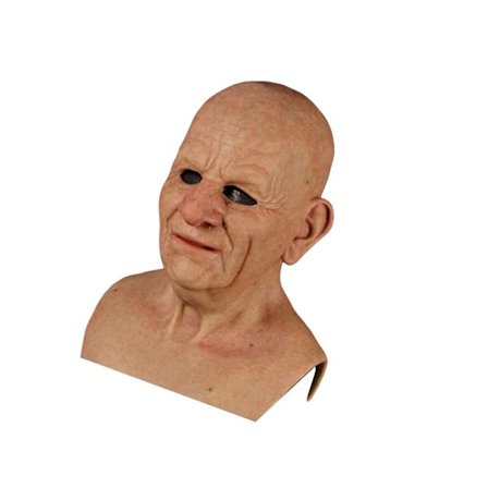 1/2 Realistisk Old Man Latex för Halloween Cosplay Autentisk Look