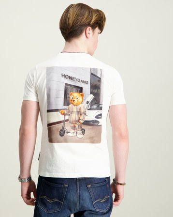 Baron Filou Poster Backprint T-Shirt Hvit T-skjorter Gutt - Kids Brand Store