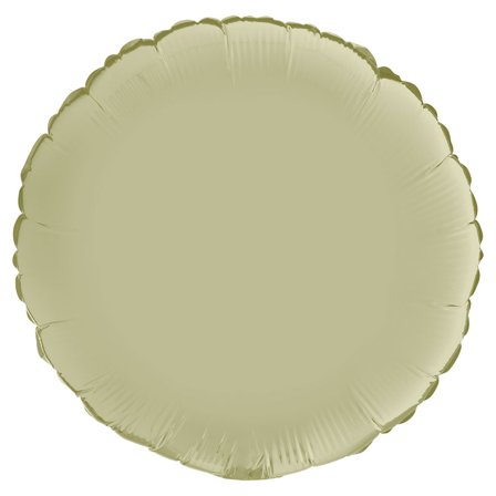 Rund Folieballon Satin Olivengrøn