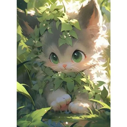 30x40cm 5D DIY Diamantmaleri Full,Søte Dyr Serie#I,DIY Diamant Rhinestone