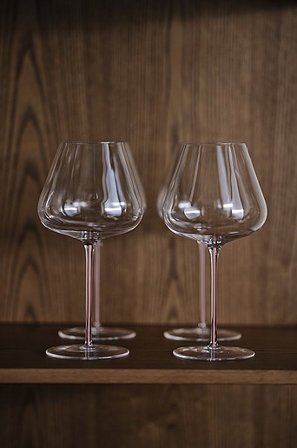 Jotex - Kieliszek Do Wina z 4-pakiem Przezroczysty/różowy - ELLISON - Kup Kieliszki do wina firmy Jotex