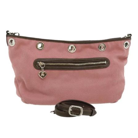 Burberry Vintage, Pre-owned Canvas shoulder-bags Roze, Dames, Maat:ONE Size,leer