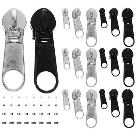 Reparationssæt til lynlås med lynlåsskyder i metal til bagagesæt