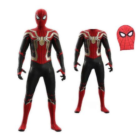 Spider-Man-dräkt för vuxna/barn med mask, Spider-Man-hjälte