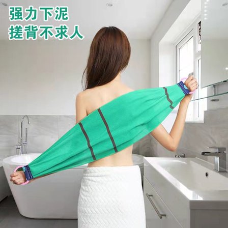 Japansk dusch ryggtvätt tvättlapp lång kropp exfolierande ryggskrubb duschtillbehör hård rengöring badhandduk för kvinnor män