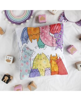 Broderipakke Pute Meowcats - Abris Art