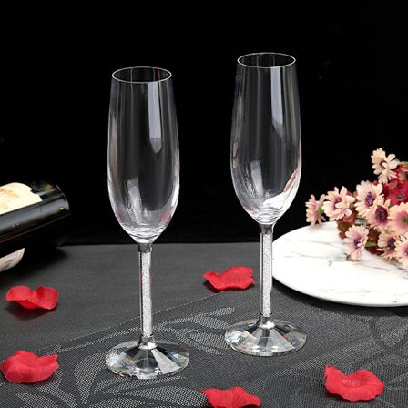 To krystal champagneglas, højhælede glas, high-end rødvinsglas til hjemmet, kreative gavesæt med kopper