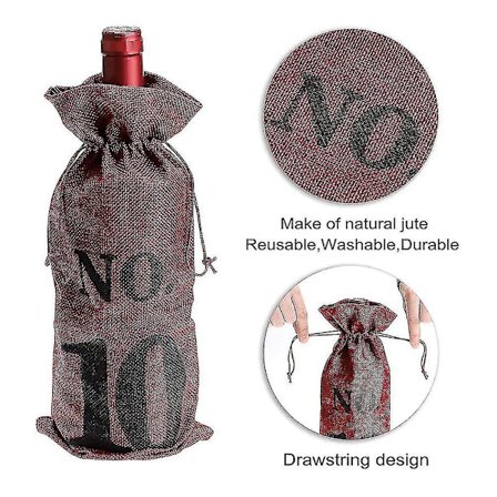 1 til 10 Jutevinposer Blindvinsmaking,vinposer Bryllupsbordnummer,vinsmakingsposer,fest