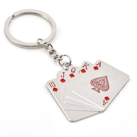 Stilren Kortlek Spader Ace Nyckelring