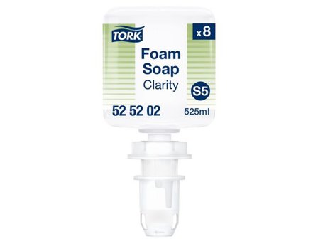TORK Tvål S5 Clarity Handtvätt Mini Skumtvål 525ml - Lyreco - Städ och hygien - Tvål och hygien - Hygiensystem - Tork