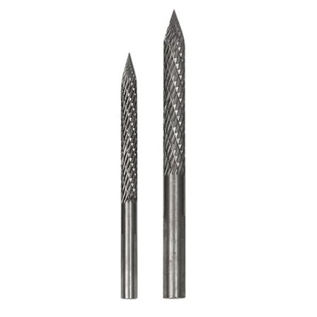 2-pack multistorleks däckbitar för däckreparation, karbidborrar, däcklappar, pluggfräs, fräs, borr 6 mm 8 mm