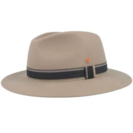 Mayser - Beige fedora Hatt - Mathis Wool Step Beige Fedora @ Hatstore