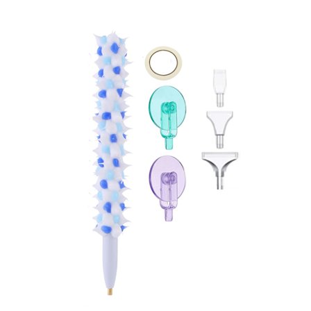 5D Diamantmaling Lim Bor Penn Hode Broderi DIY Kunst Verktøysett Utstyr, blå