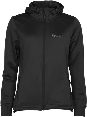Pinewood Finnveden Hoodie Women Black - Mellomlag og Fleecetrøyer