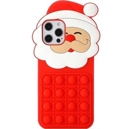 iPhone 11 -puhelimen suojakuori, silikoni, joulupukki, Pop It - punainen